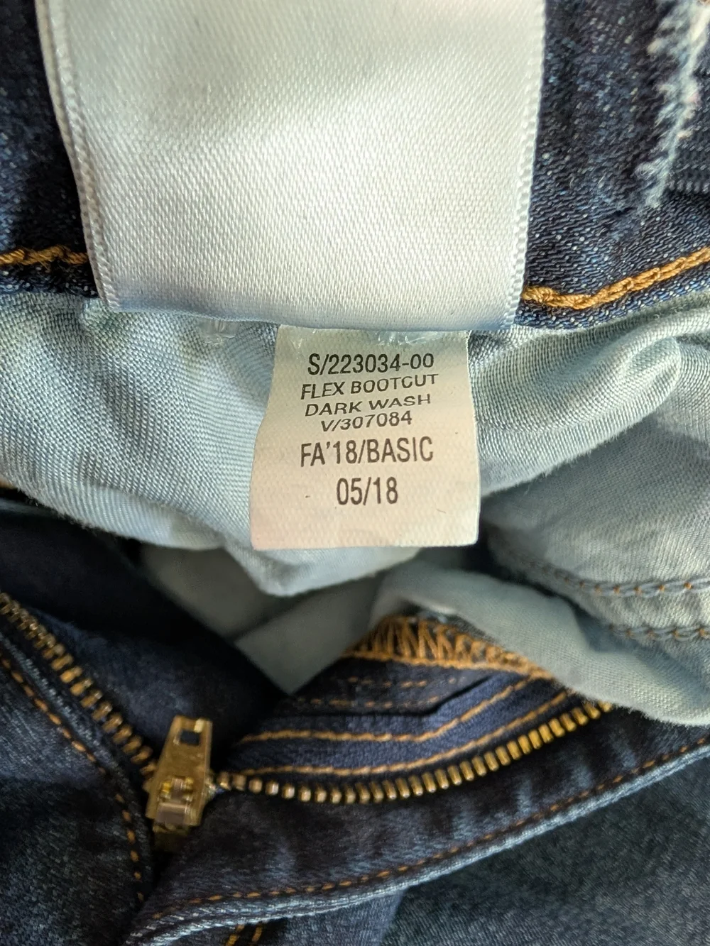 Old Navy Boys Size 14 Built In Flex Bootcut Dark Wash Denim Jeans